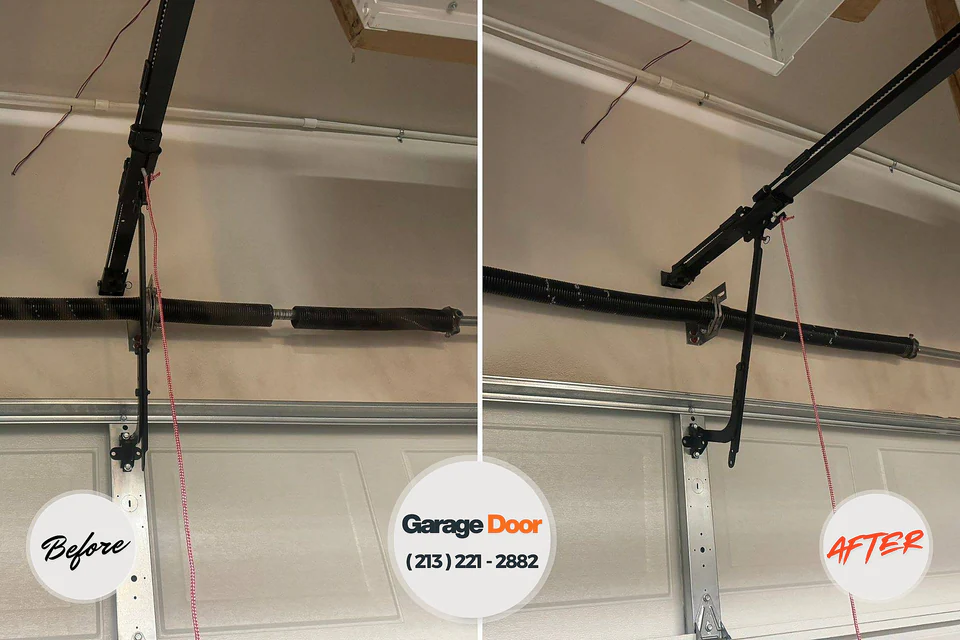 Before and after: garage door repair Snohomish, WA